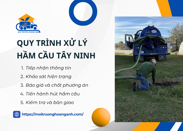 Cách thực hiện dịch vụ hút hầm cầu Tây Ninh 