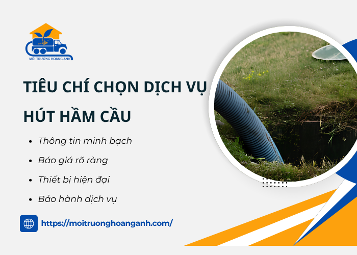 Một số tiêu chí chọn dịch vụ hút hầm cầu Vĩnh Long