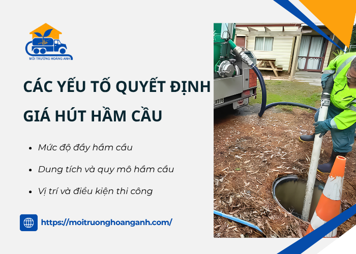 Yếu tố ảnh hưởng bảng giá hút hầm cầu Vĩnh Long
