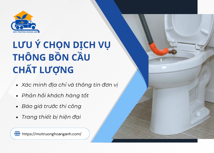 Tiêu chí đánh giá đơn vị thông bồn cầu An Giang