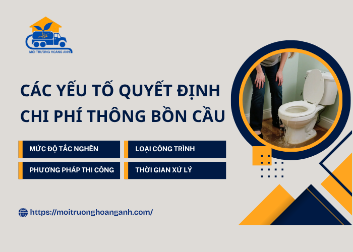 Một số yếu tố ảnh hưởng đến chi phí thông bồn cầu