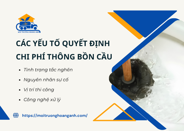 Yếu tố ảnh hưởng chi phí thông bồn cầu Đồng Tháp 