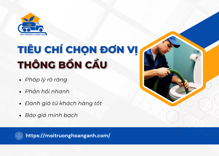 Một số tiêu chí chọn đơn vị thông bồn cầu Vĩnh Long