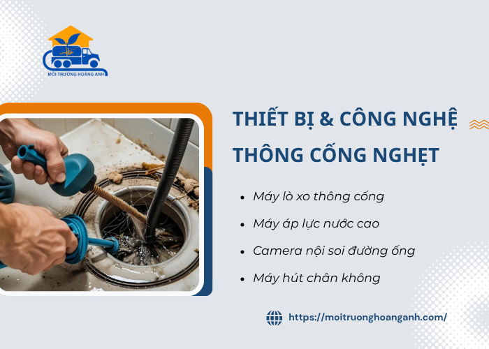 Dịch vụ thông cống An Giang dùng thiết bị hiện đại 