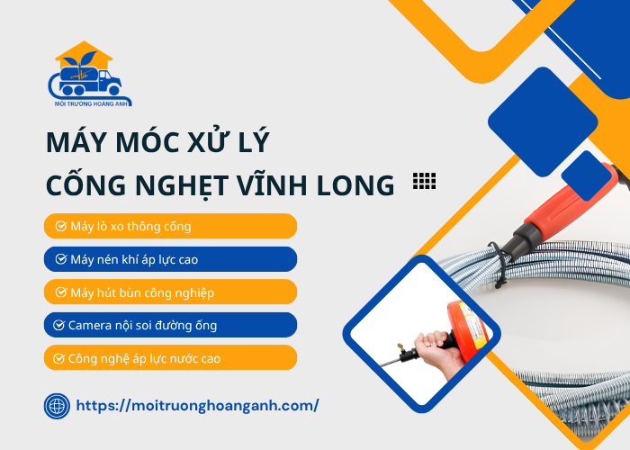 Một số máy móc và công nghệ thông cống nghẹt Vĩnh Long