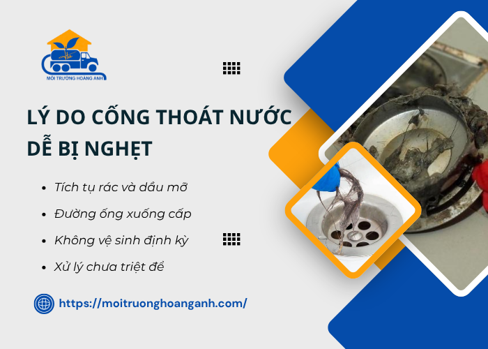 Nguyên nhân khiến cống thoát nước dễ bị nghẹt lại